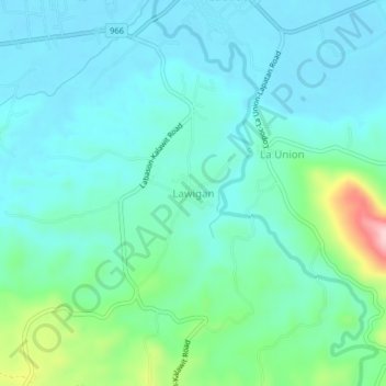 Lawigan topographic map, elevation, terrain