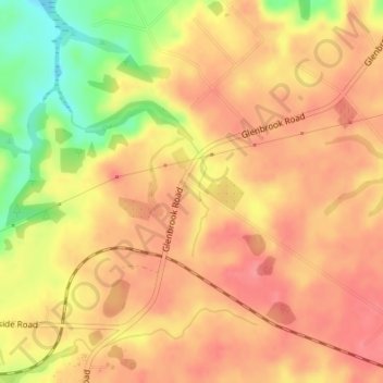 Glenbrook topographic map, elevation, terrain