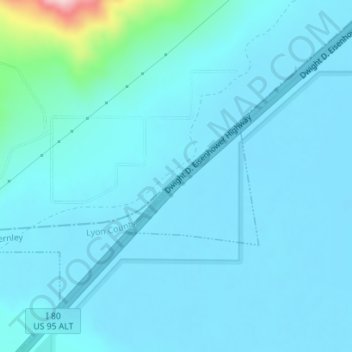 Desert topographic map, elevation, terrain