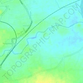 Vellalore Lake topographic map, elevation, terrain