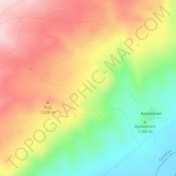 Göller topographic map, elevation, terrain
