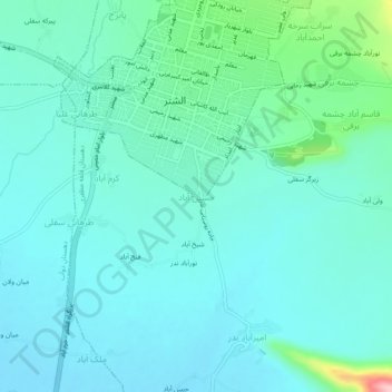 Hoseynabad topographic map, elevation, terrain