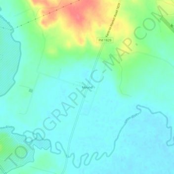 Mound topographic map, elevation, terrain