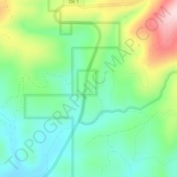 Talimena State Park topographic map, elevation, terrain