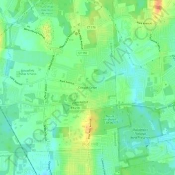 Cottage Grove topographic map, elevation, terrain