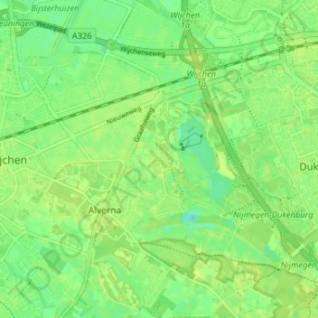 Hoogbroek topographic map, elevation, terrain
