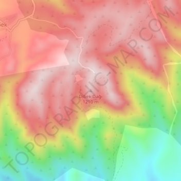 Dibek Dağı topographic map, elevation, terrain
