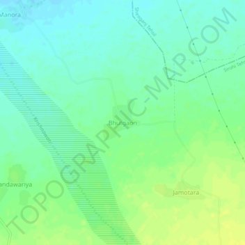 Bhutgaon topographic map, elevation, terrain