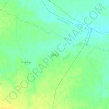 Khadwa topographic map, elevation, terrain