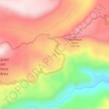 Steamboat Spring topographic map, elevation, terrain