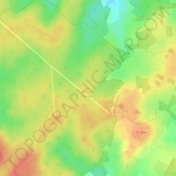 Mont du Renard topographic map, elevation, terrain