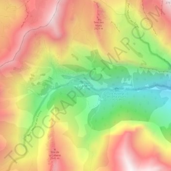 Le Serre topographic map, elevation, terrain