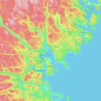 Boholmen topographic map, elevation, terrain