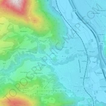 Agg topographic map, elevation, terrain