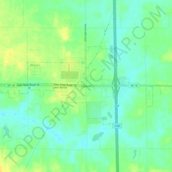 Dooville topographic map, elevation, terrain