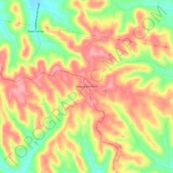Mount Herman topographic map, elevation, terrain