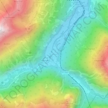 Böckstein topographic map, elevation, terrain