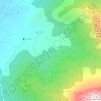 Camporroyo topographic map, elevation, terrain