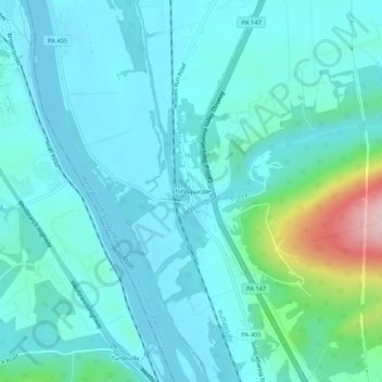 Chillisquaque topographic map, elevation, terrain