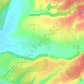 Oșand topographic map, elevation, terrain