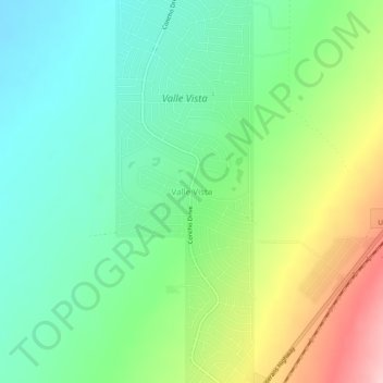 Valle Vista topographic map, elevation, terrain