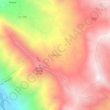 Cotataqui topographic map, elevation, terrain