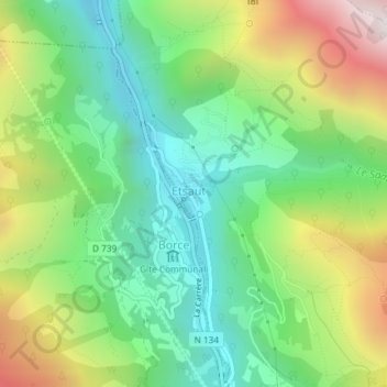 Source topographic map, elevation, terrain