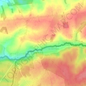 Forge-Philippe topographic map, elevation, terrain