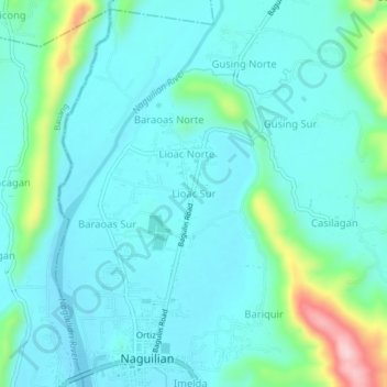 Lioac Sur topographic map, elevation, terrain