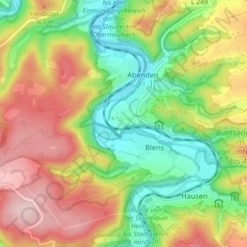 Lübbenau topographic map, elevation, terrain
