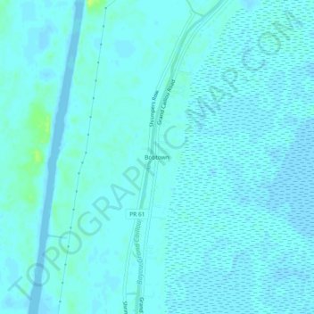 Bobtown topographic map, elevation, terrain