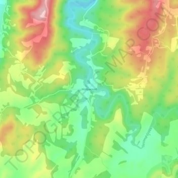 Hollywood topographic map, elevation, terrain