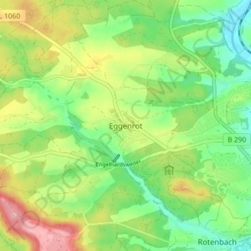 Eggenrot topographic map, elevation, terrain