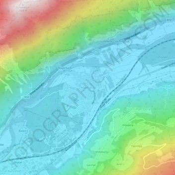 Haiming topographic map, elevation, terrain