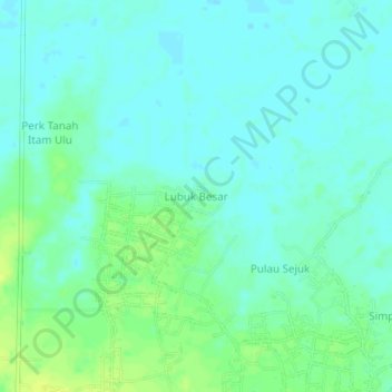 Lubuk Besar topographic map, elevation, terrain