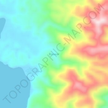 Roswar topographic map, elevation, terrain