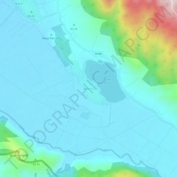 Mursi topographic map, elevation, terrain