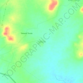 Tokwadi topographic map, elevation, terrain