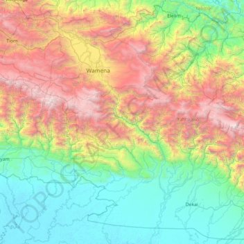 Distrik Pasema topographic map, elevation, terrain