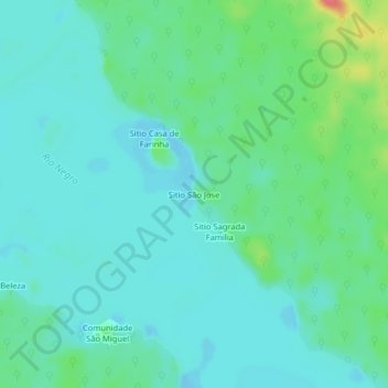Sitio São Jose topographic map, elevation, terrain