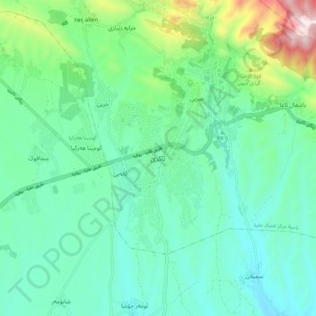 Akre topographic map, elevation, terrain
