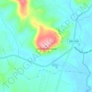 Cerro Morungava topographic map, elevation, terrain