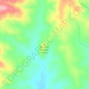 Cerro El Paraiso topographic map, elevation, terrain