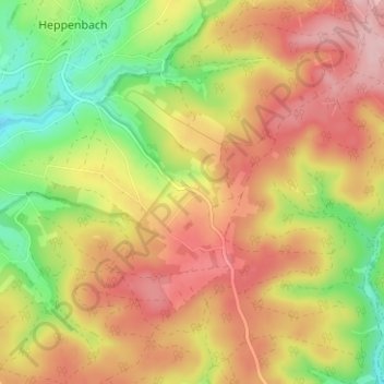 Wereth topographic map, elevation, terrain