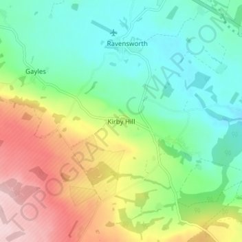 Kirby Hill topographic map, elevation, terrain