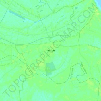 Sadarpur topographic map, elevation, terrain
