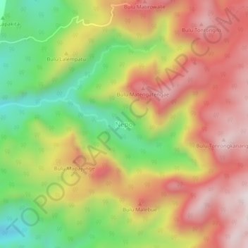 Nepo topographic map, elevation, terrain