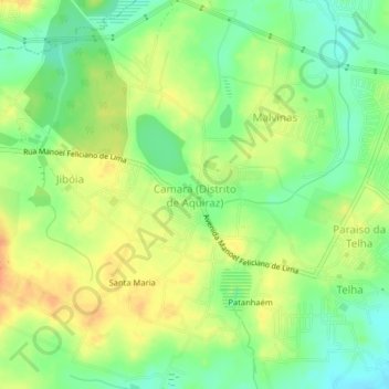Camará (Distrito de Aquiraz) topographic map, elevation, terrain