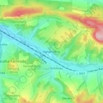 Kahlenberg topographic map, elevation, terrain