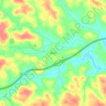 Beulah topographic map, elevation, terrain